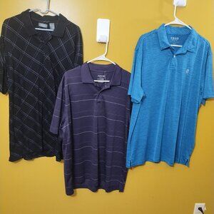 Lot of Three IZOD Performance Golf Polos XL Preppy